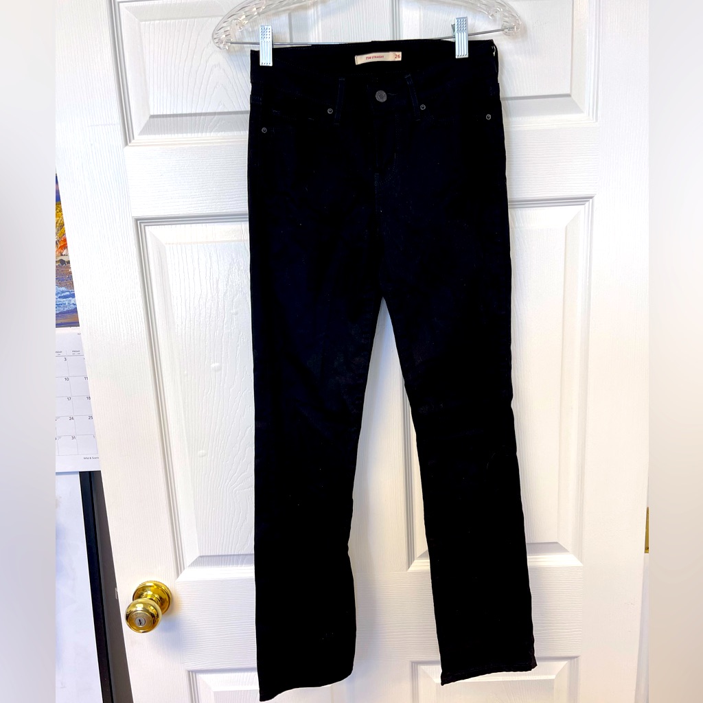 Levis 714 Black Denim